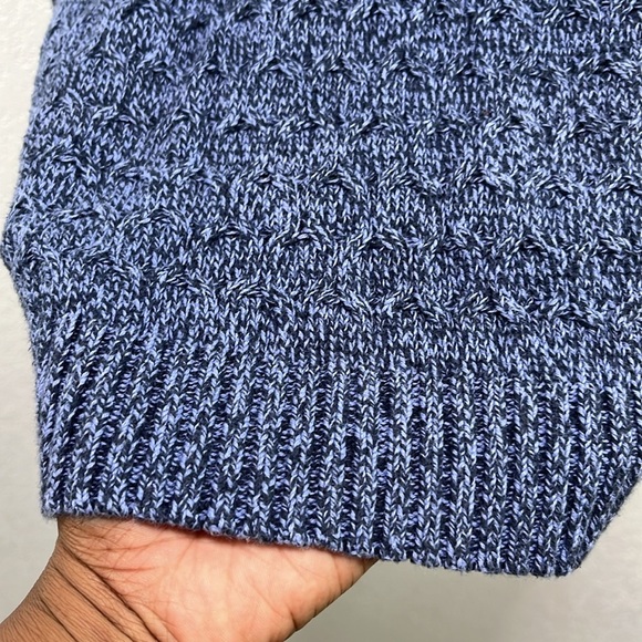 Croft & Barrow Women’s Cable Textured Blue Crewneck Sweater Long Sleeve Sz L - Picture 6 of 8